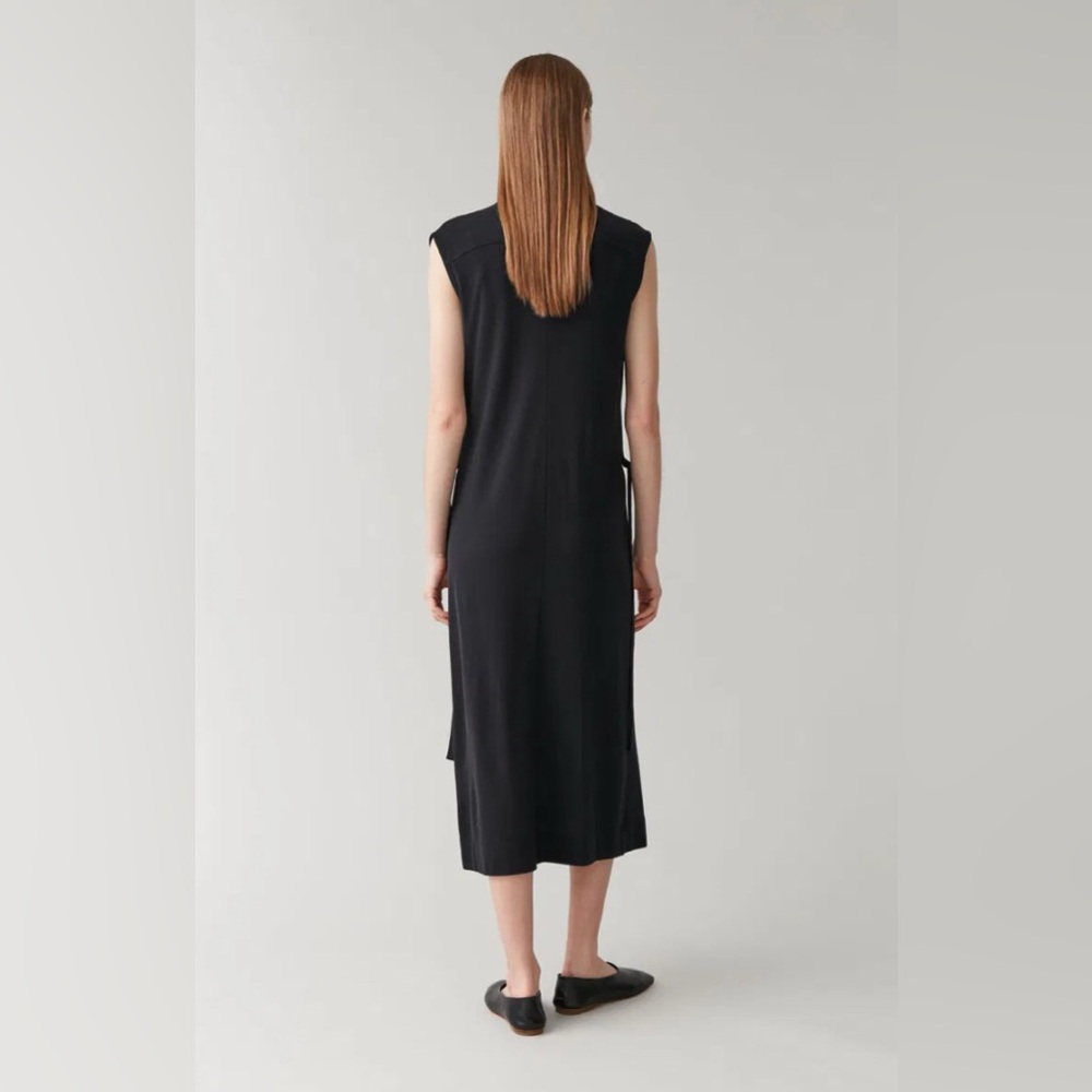 COS Cowl Neck Cotton Dress - Picture 3 of 10